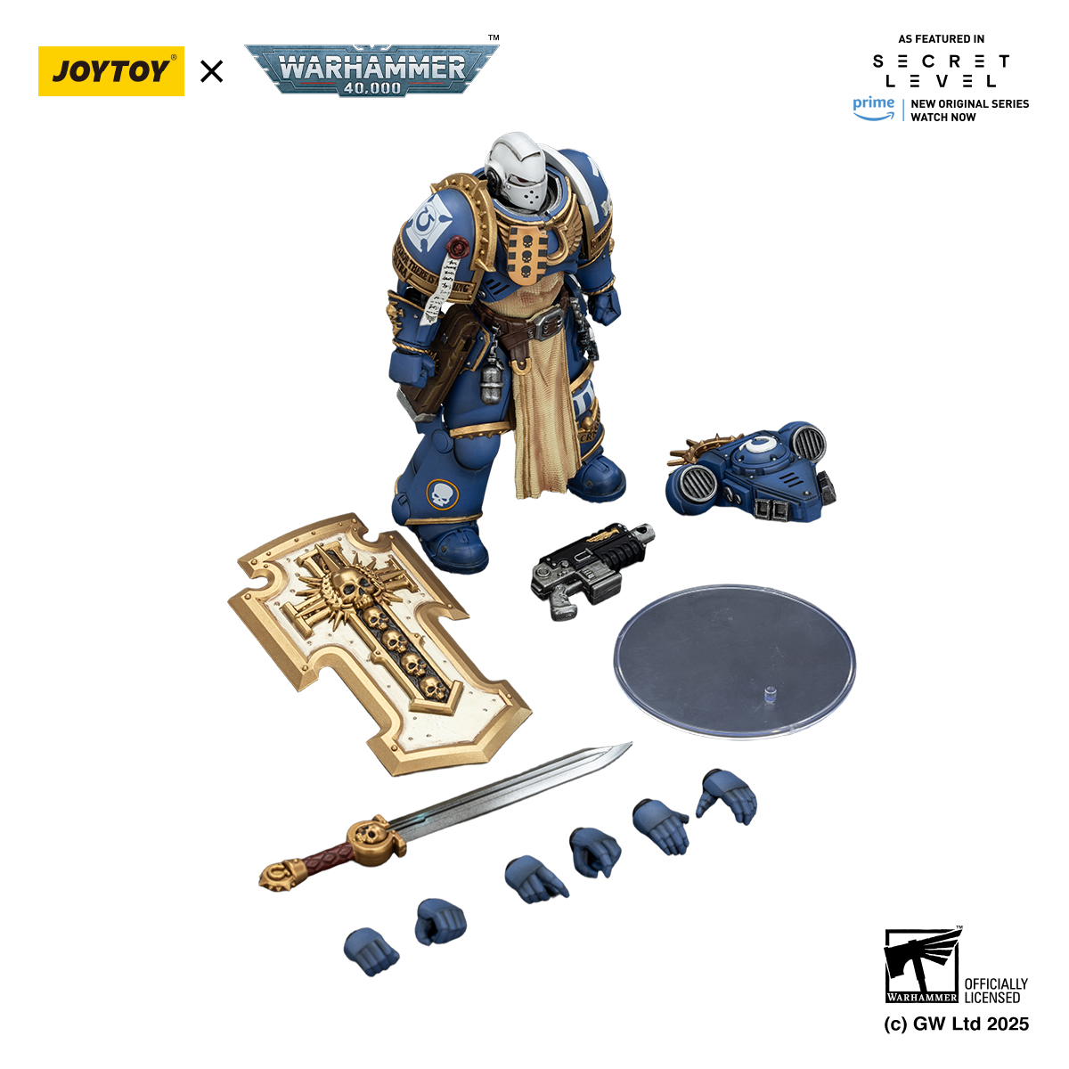 Ultramarines Levantus with Power Sword, Stormshield and Bolt Pistol - view 17